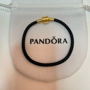 Pandora Shimmering Black Cord Bracelet 6.1 inch